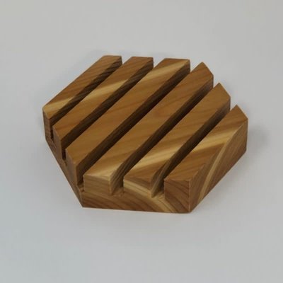 Leslie and Webb Studio Hexagon Wooden Soap Dishes