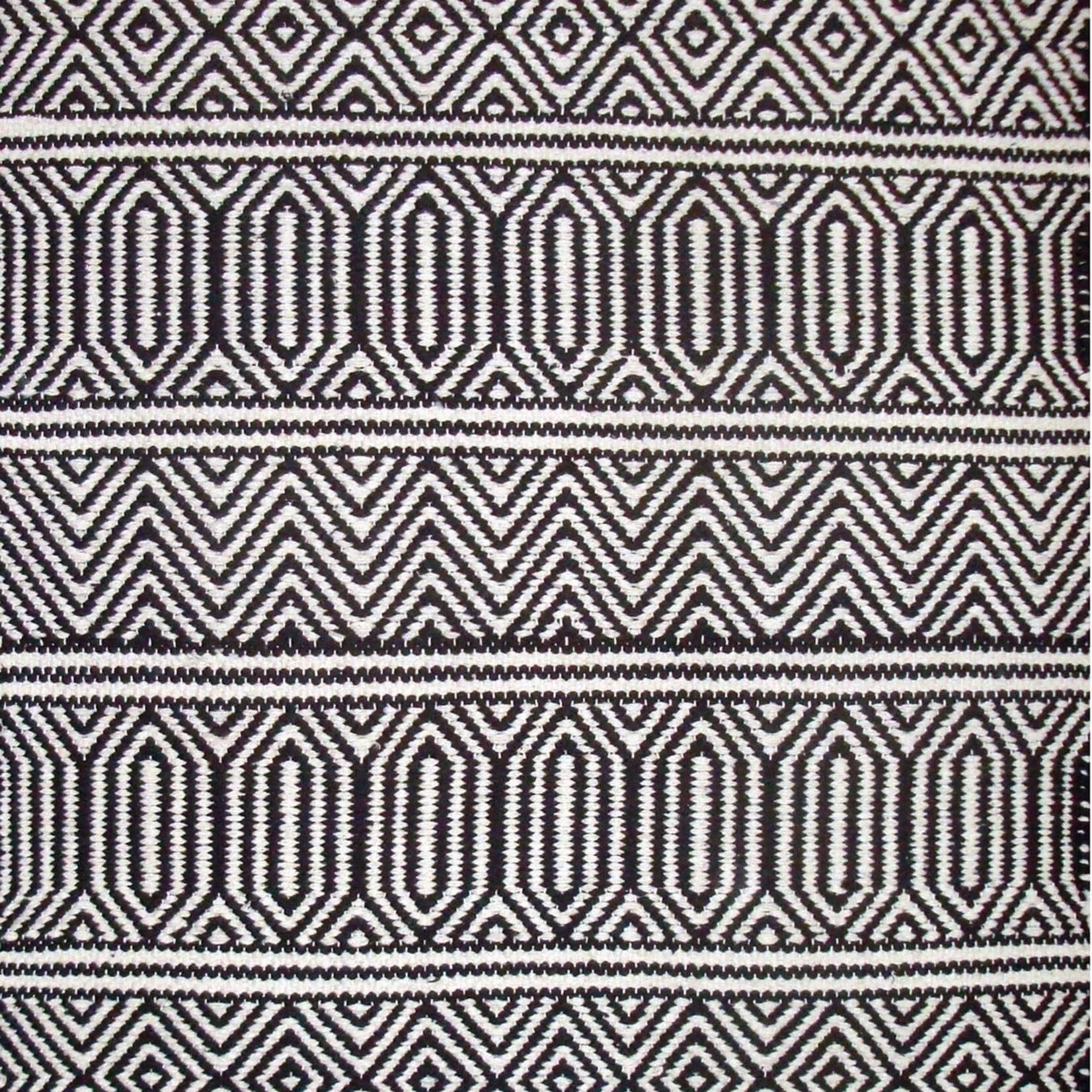 Tapis coton Geo Noir