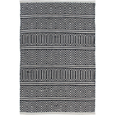 Tapis coton Geo Noir