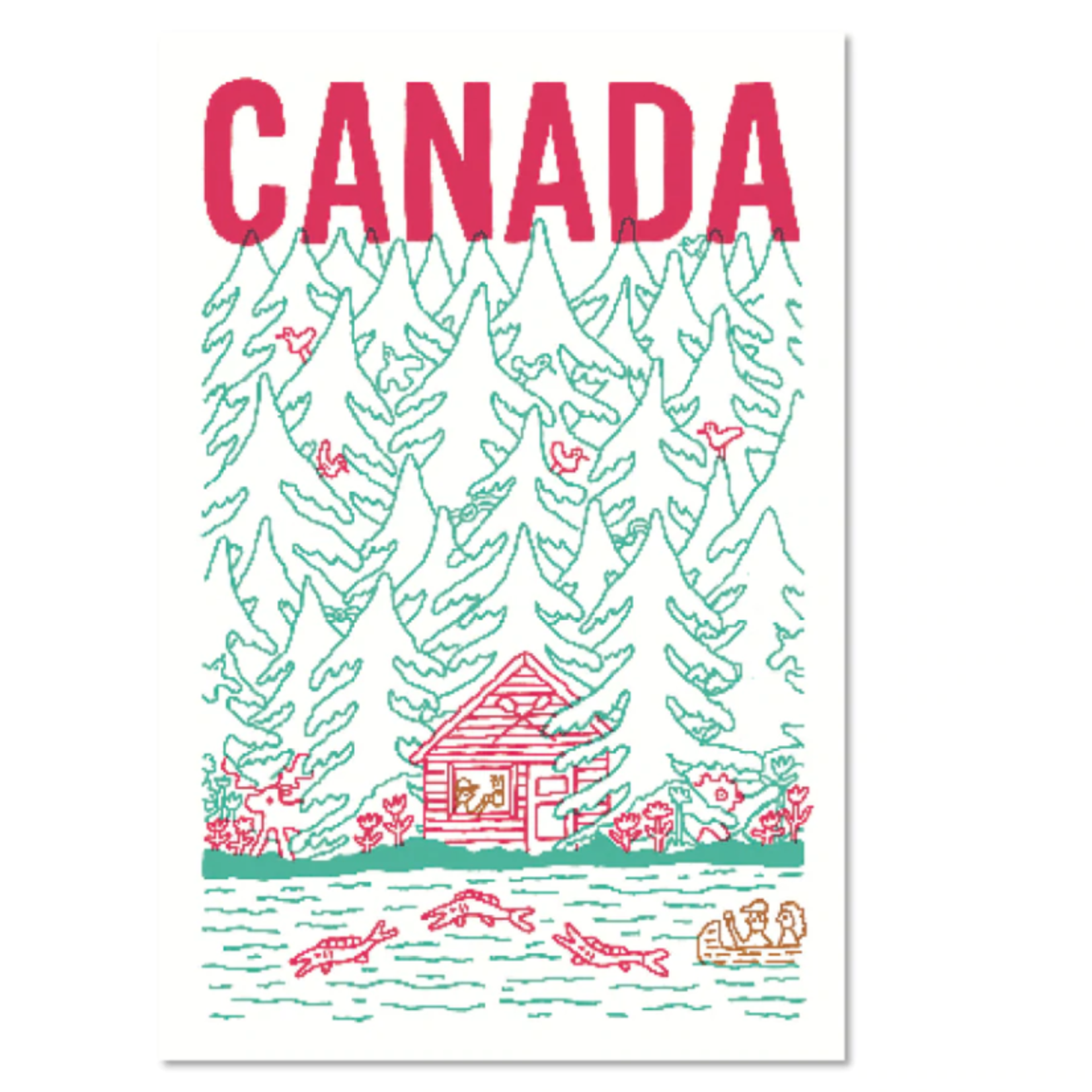 Carte postale - Cabane au Canada