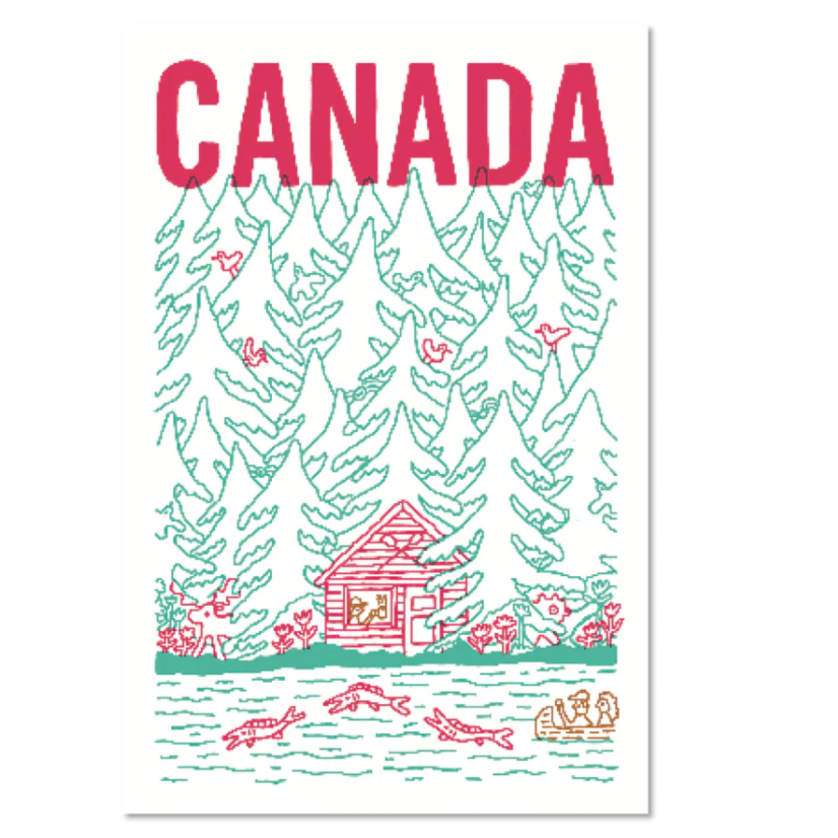 Postcard - Cabin in Canada