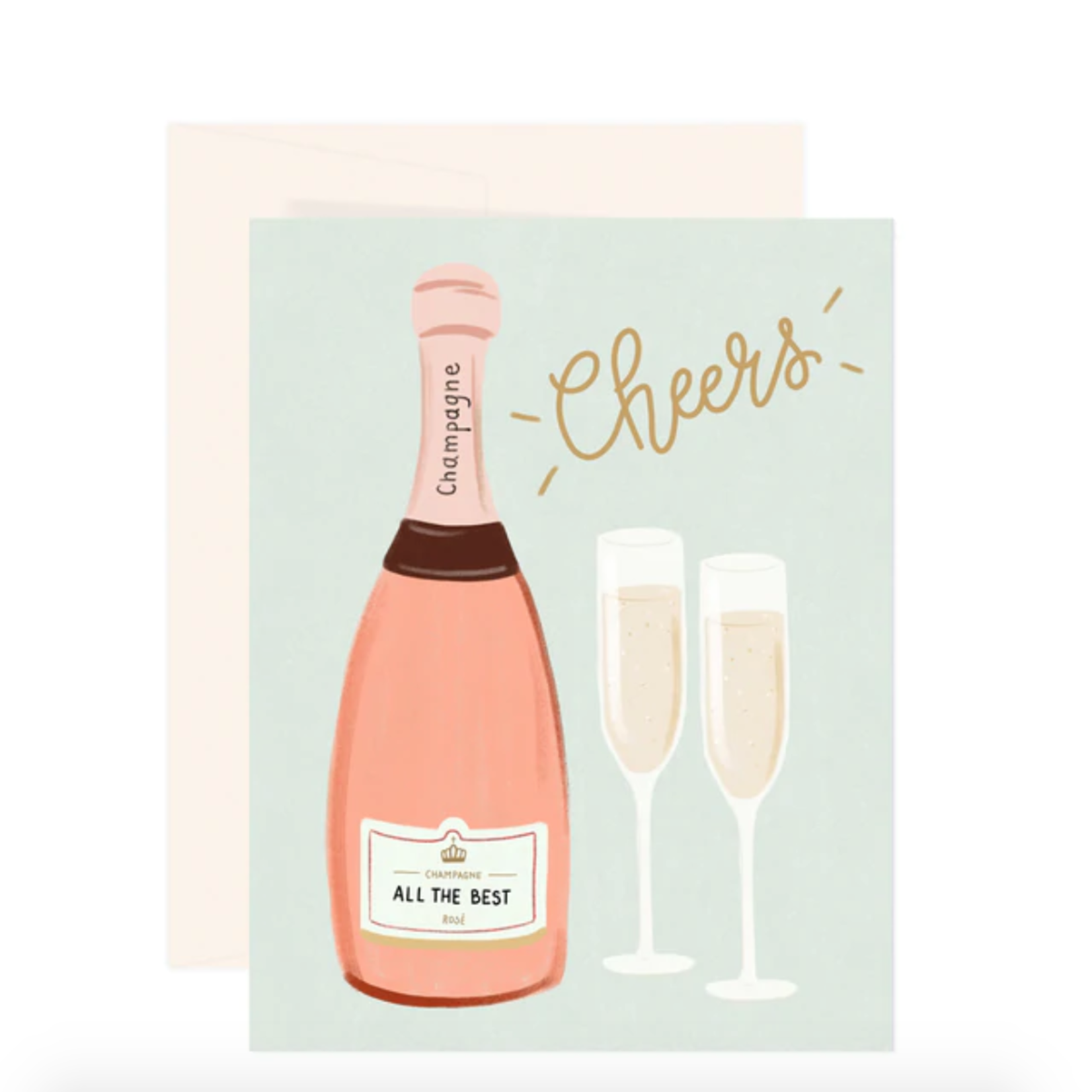 Carte de souhaits - Cheers Champagne