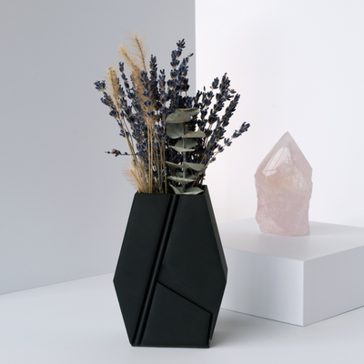 Collage Raw vase - Black