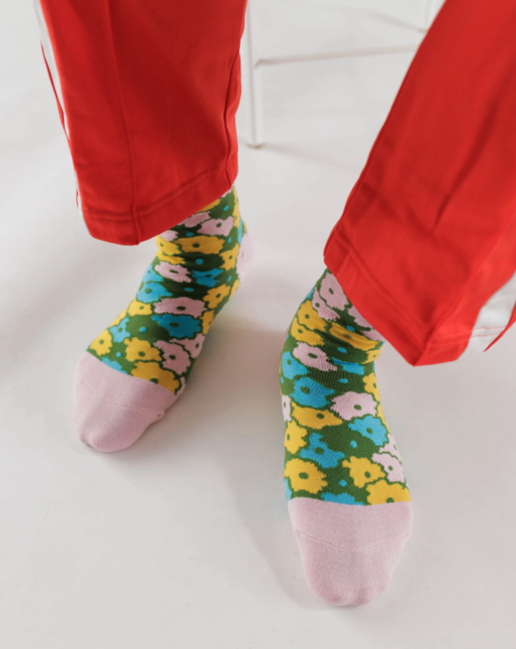 Baggu Baggu Crew socks - Flowerbed