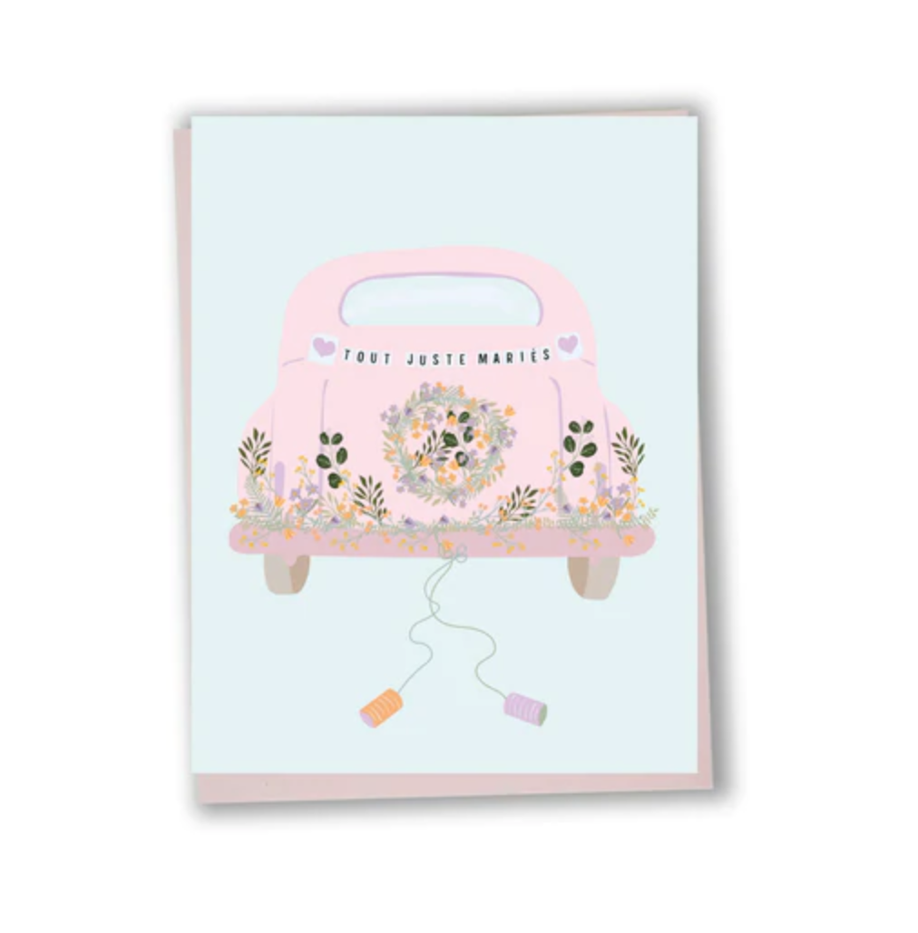 Greeting Card - Just married (car)