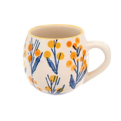 Indaba Indigo Floral Mug