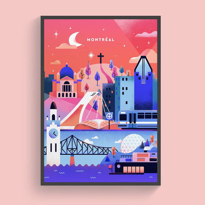 Elaillce Print - Montreal in pink 8x10