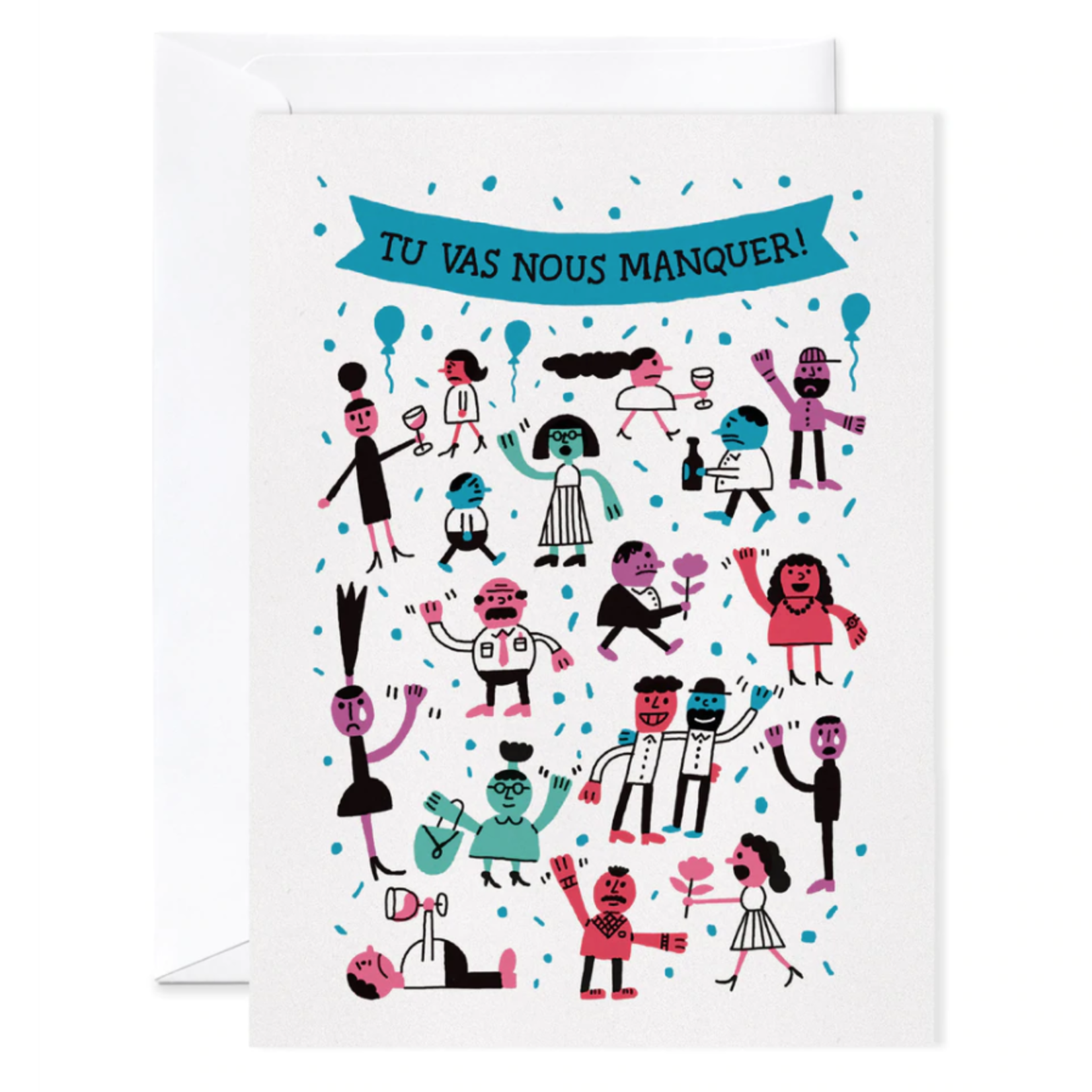 Big Greeting Card - Tu vas nous manquer