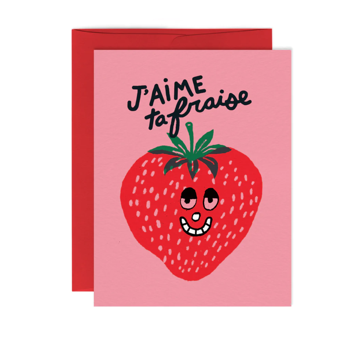 Paperole Greeting Card - J'aime ta fraise