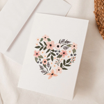 Carte - Coeur rempli de fleurs