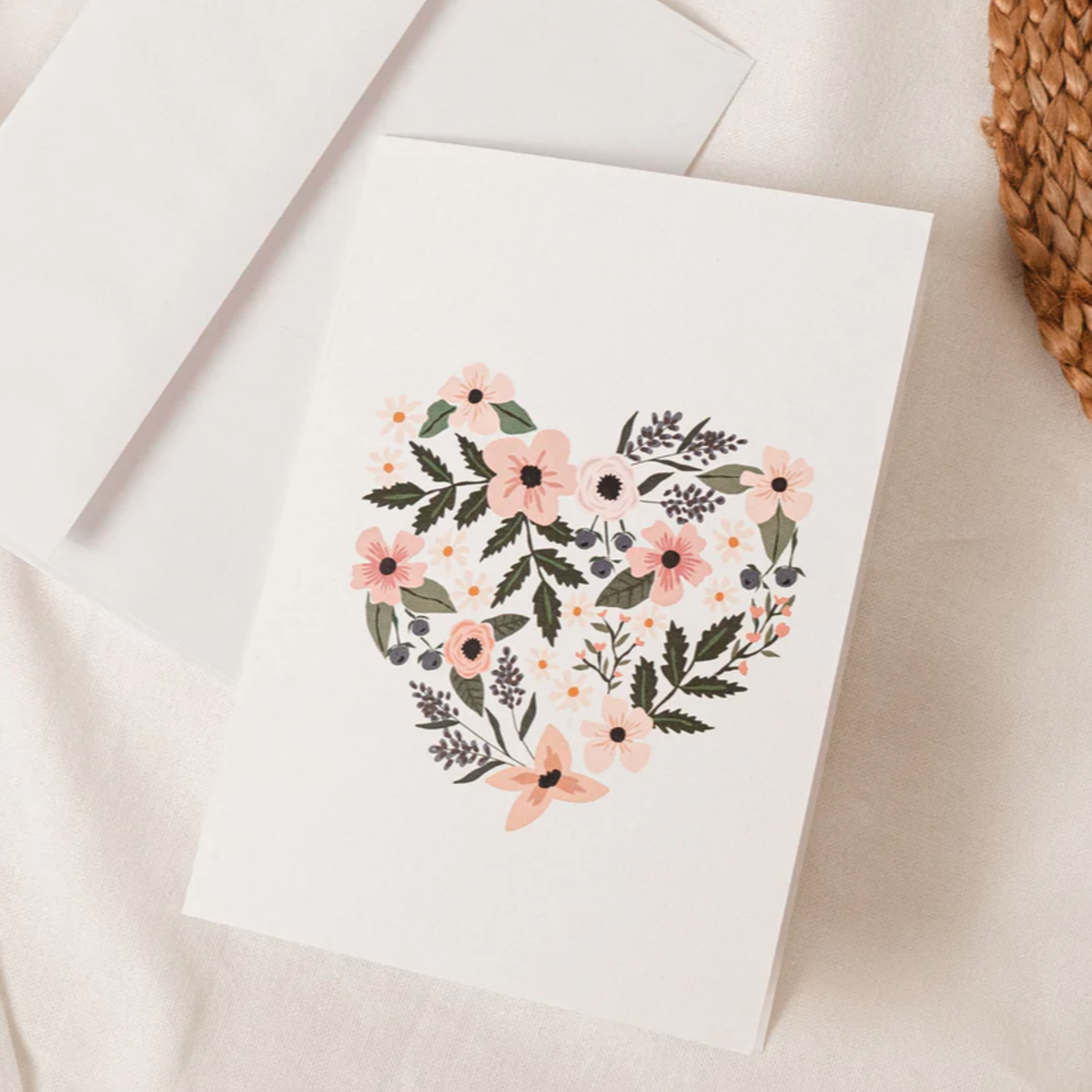 Carte - Coeur rempli de fleurs