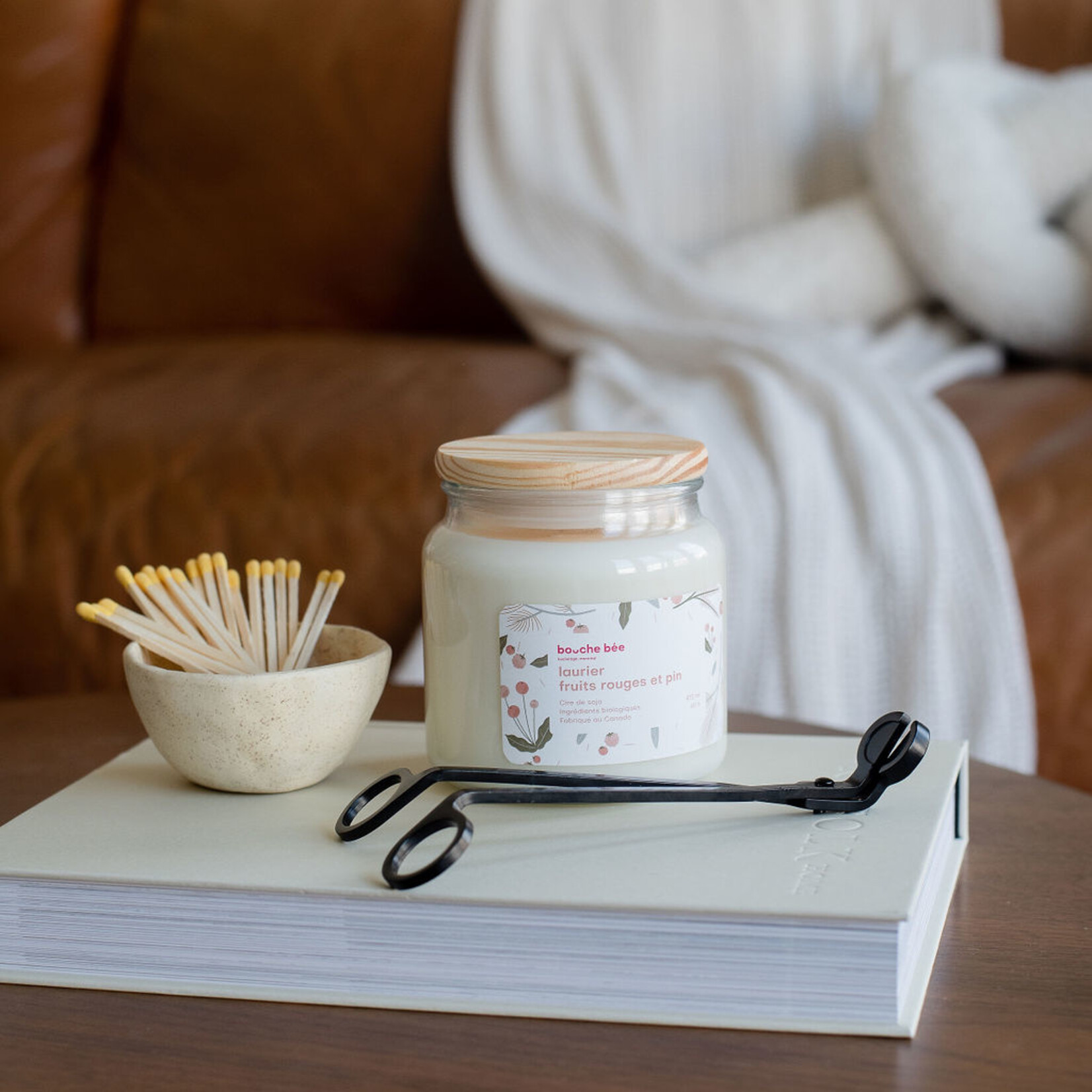 Bougie Laurier, fruits rouges et pin