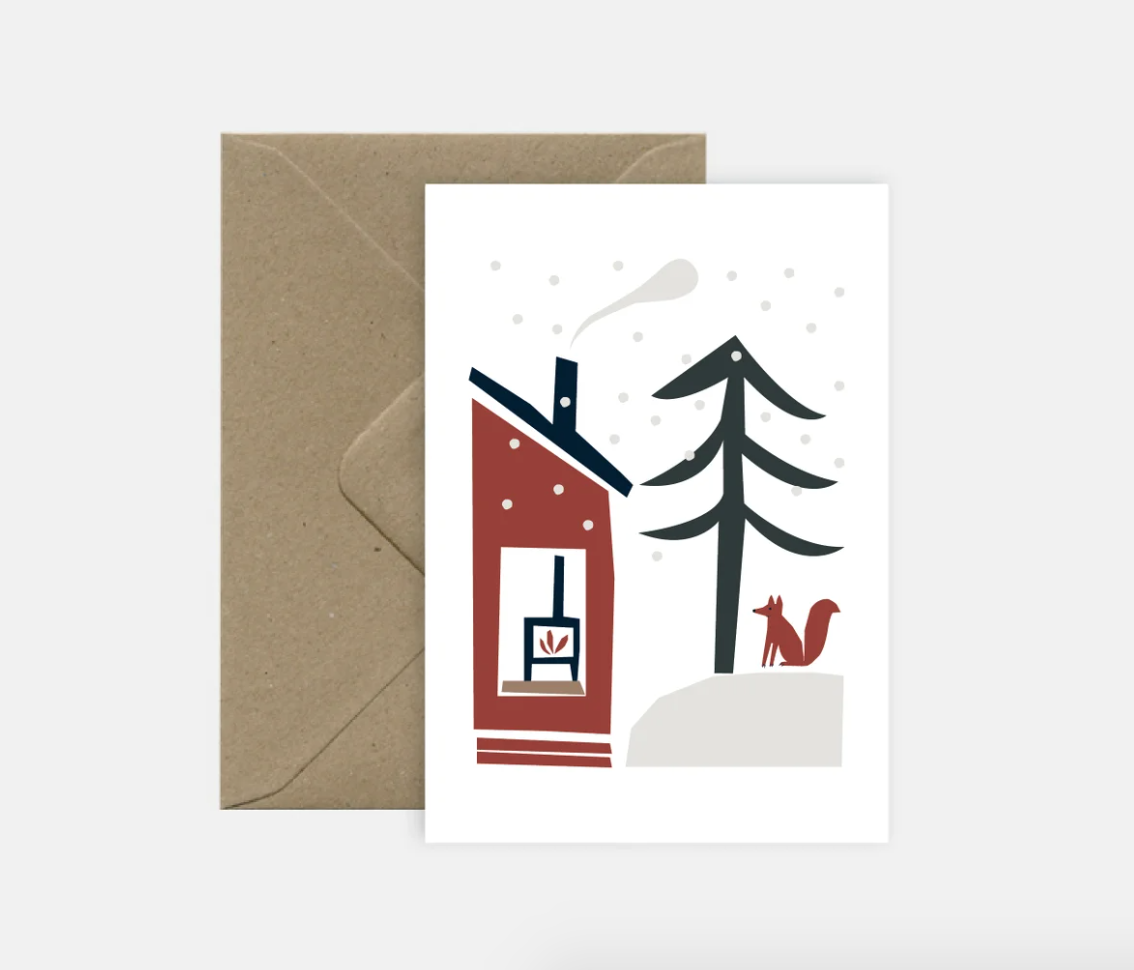 Greeting Card - Maison en bois
