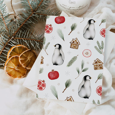 Card - Little penguin