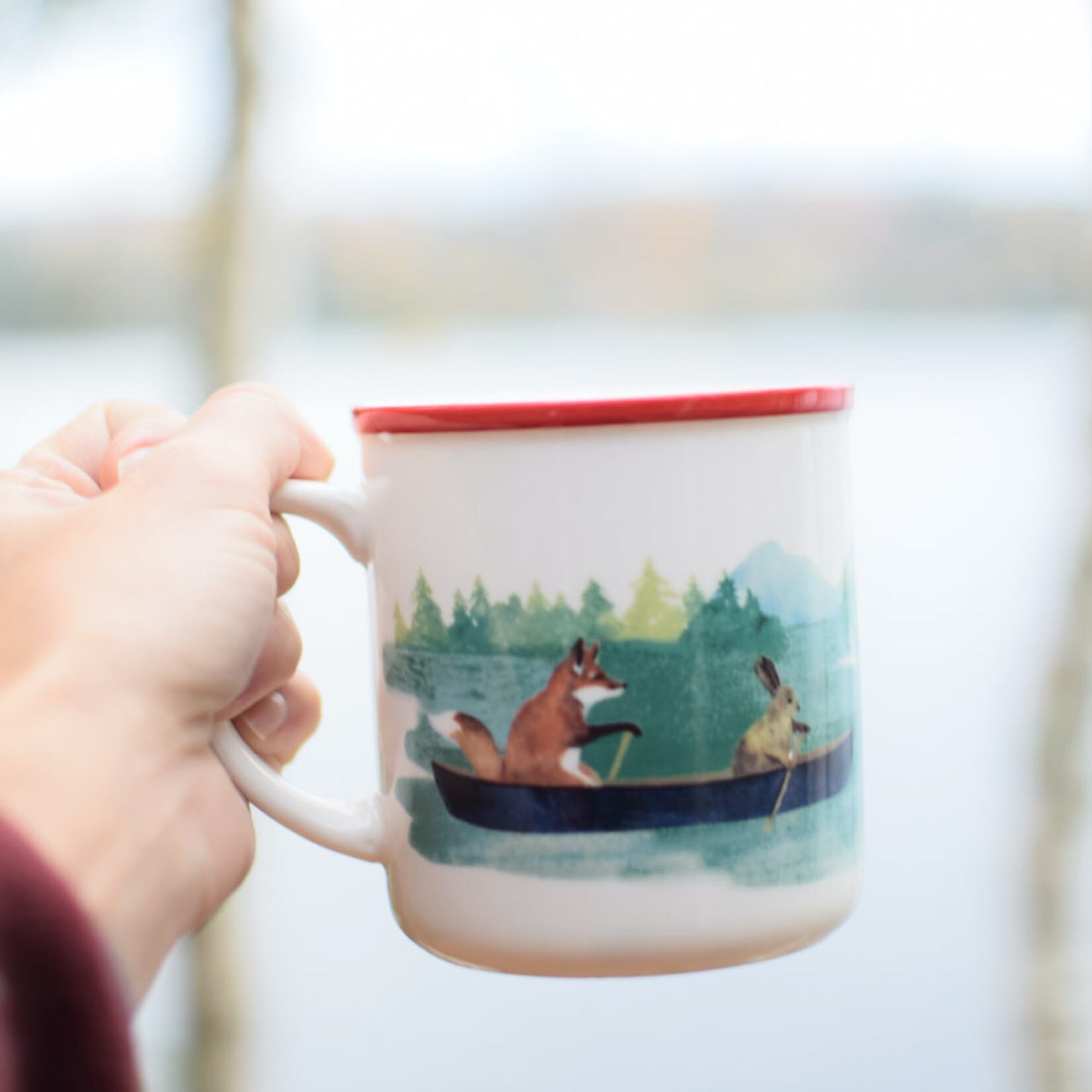 Animals in Canoe Mug