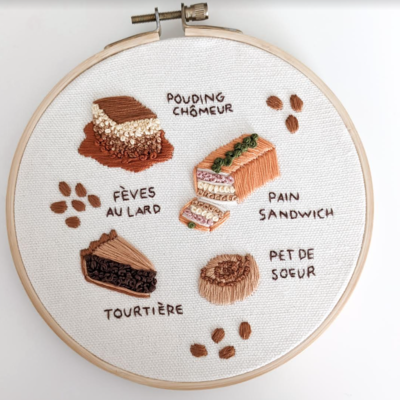 Brodé Serré D.I.Y. embroidery box - Quebec meals