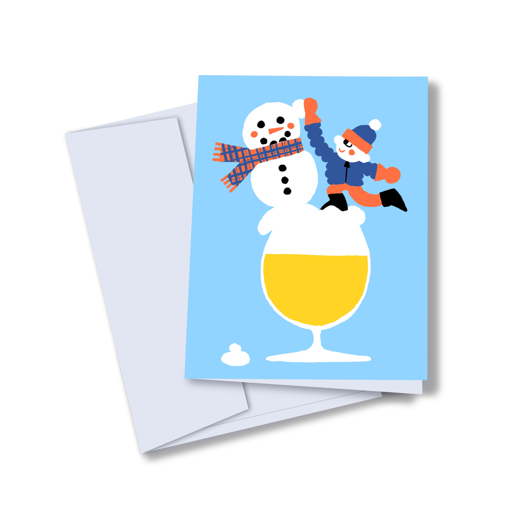Greeting Card -  Beer foam man