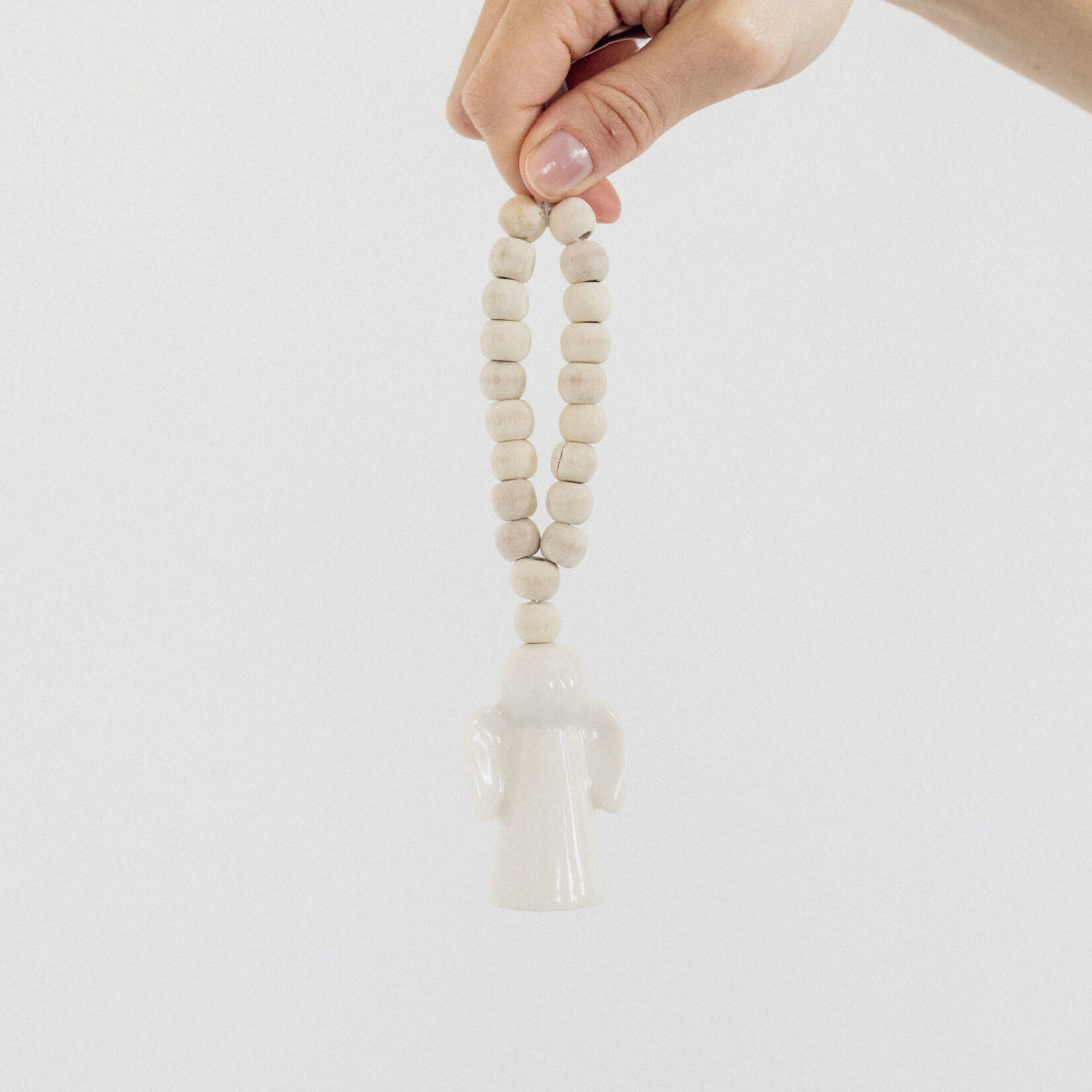 Ornament Angel wood pearl