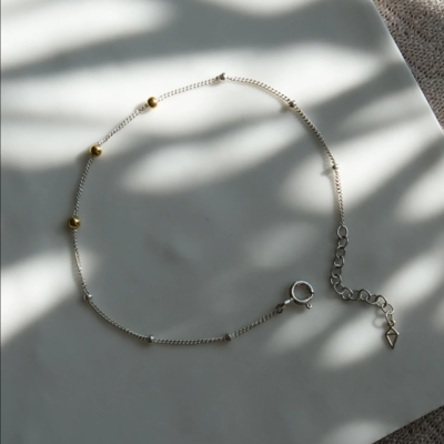 Maksym 2-tone ball chain bracelet