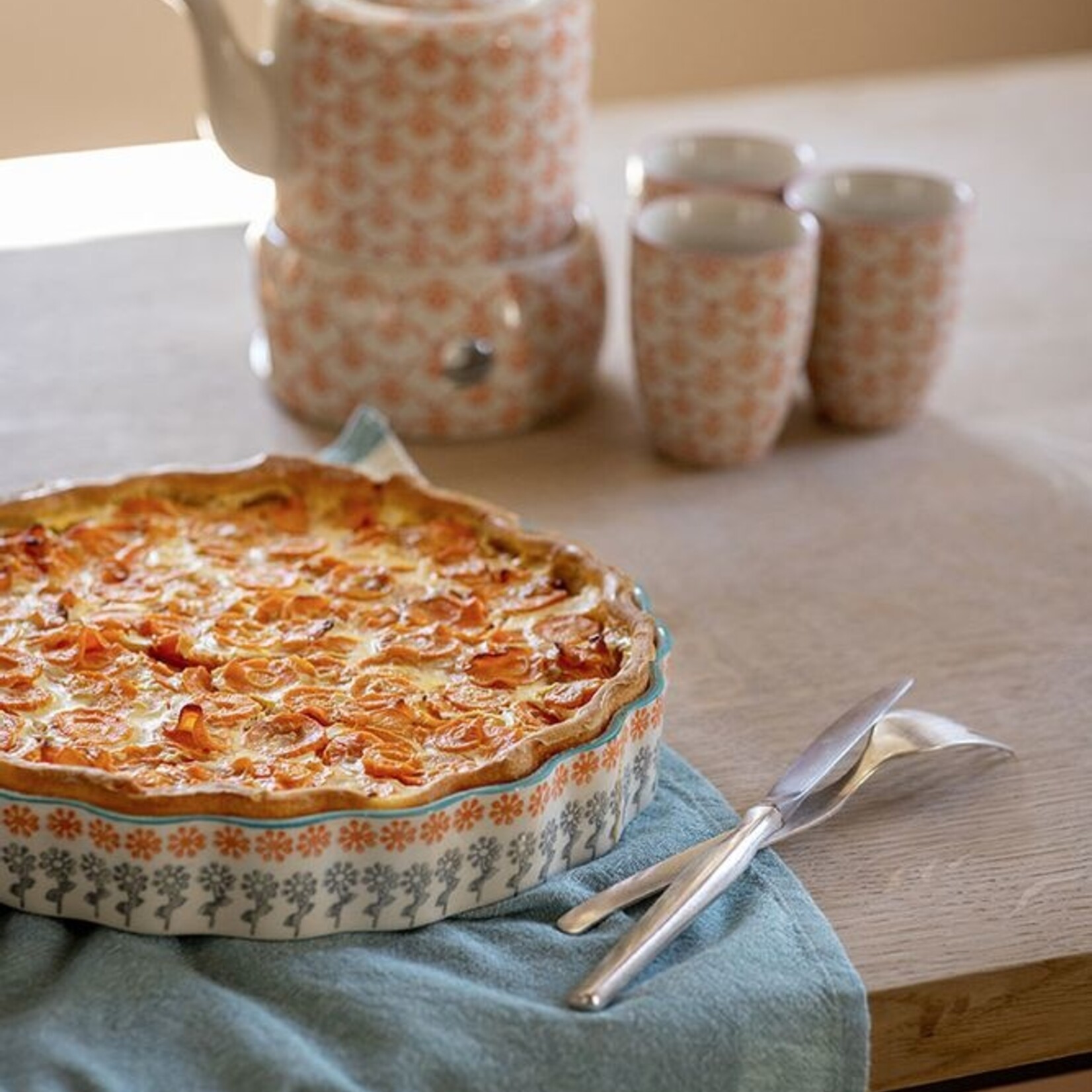 Plat tarte Floral - 22cm