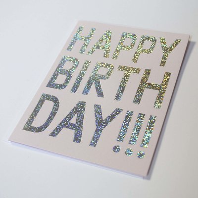 Card -  Hologram Happy Birthday