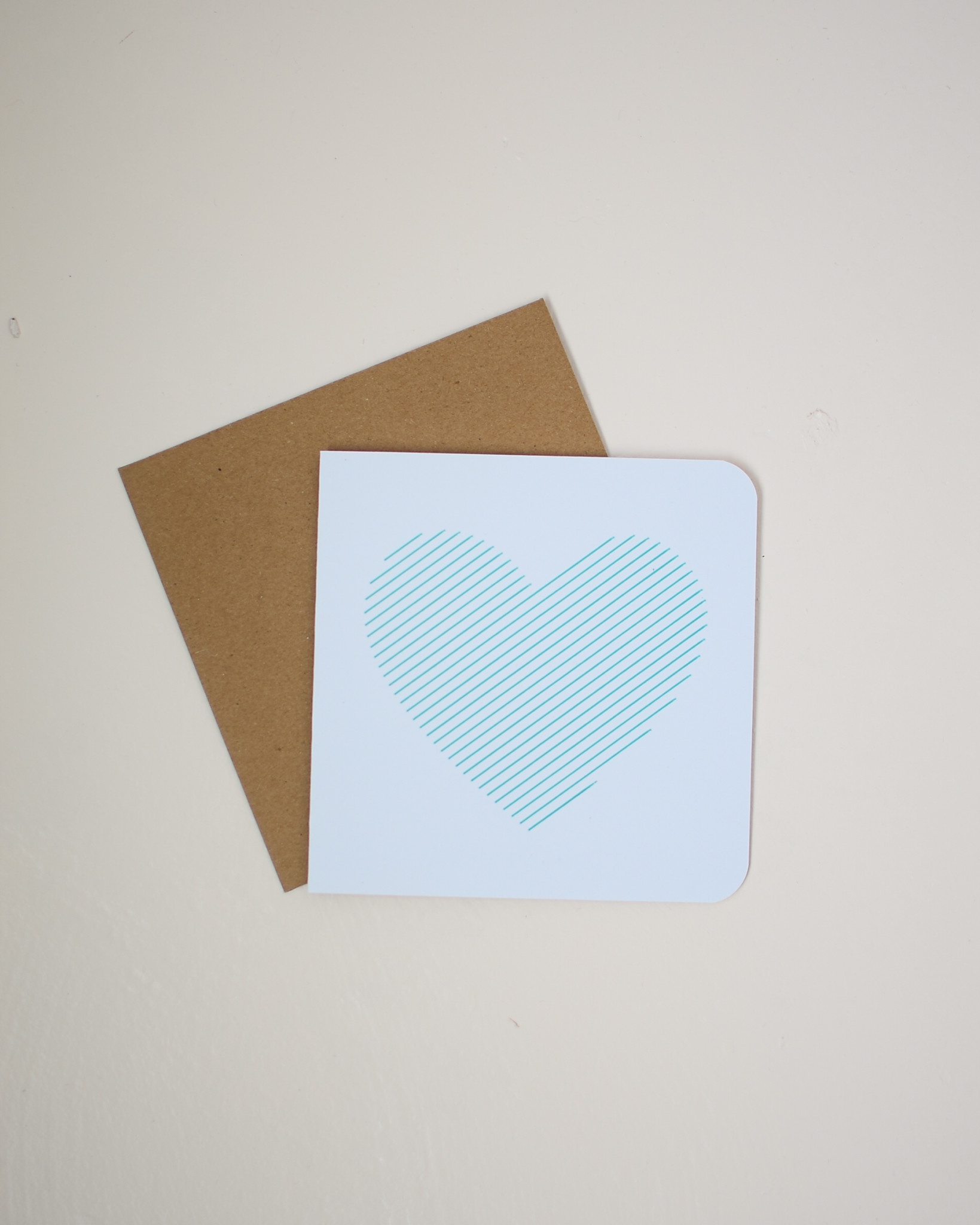 Greeting Card - Turquoise Heart