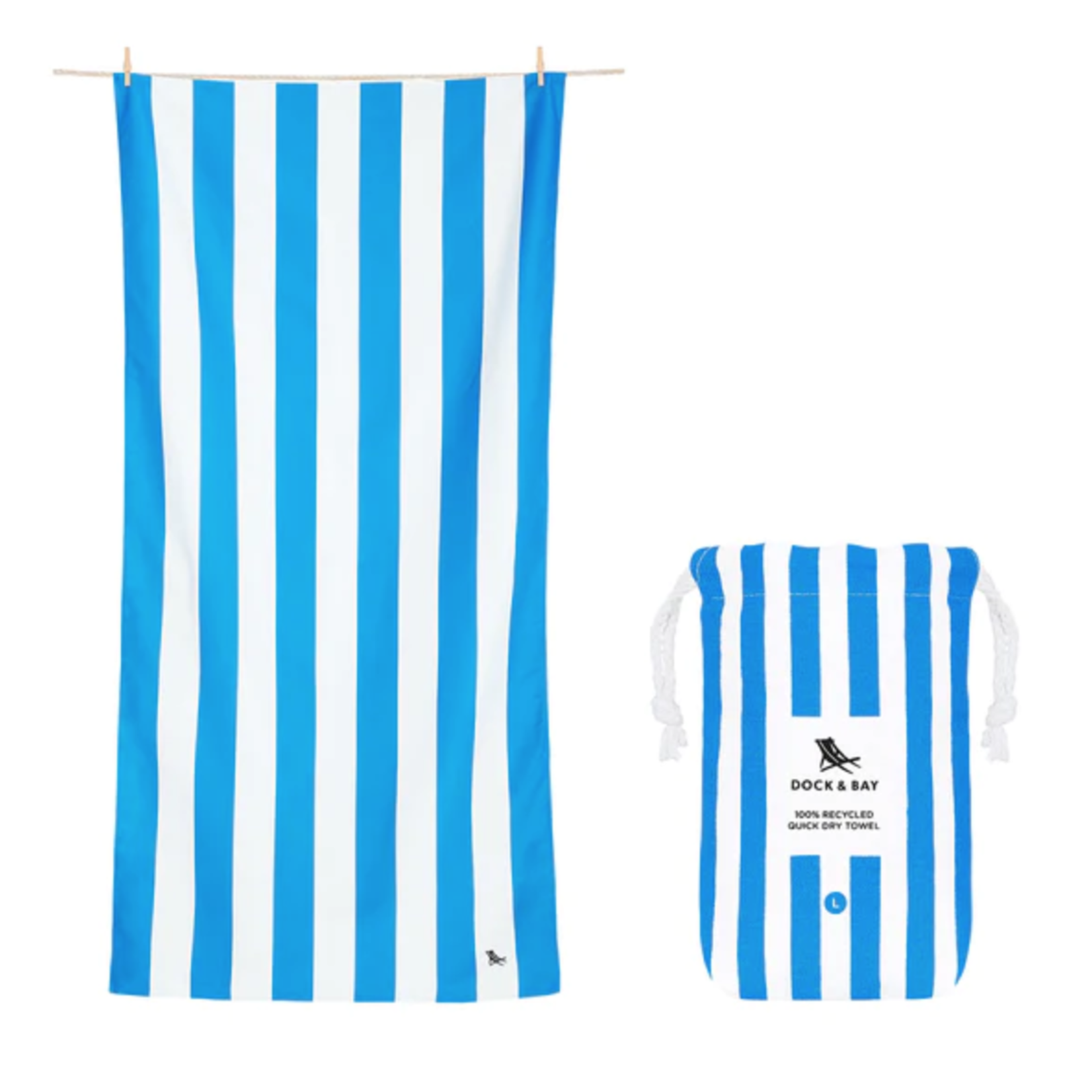 Quick striped dry towel