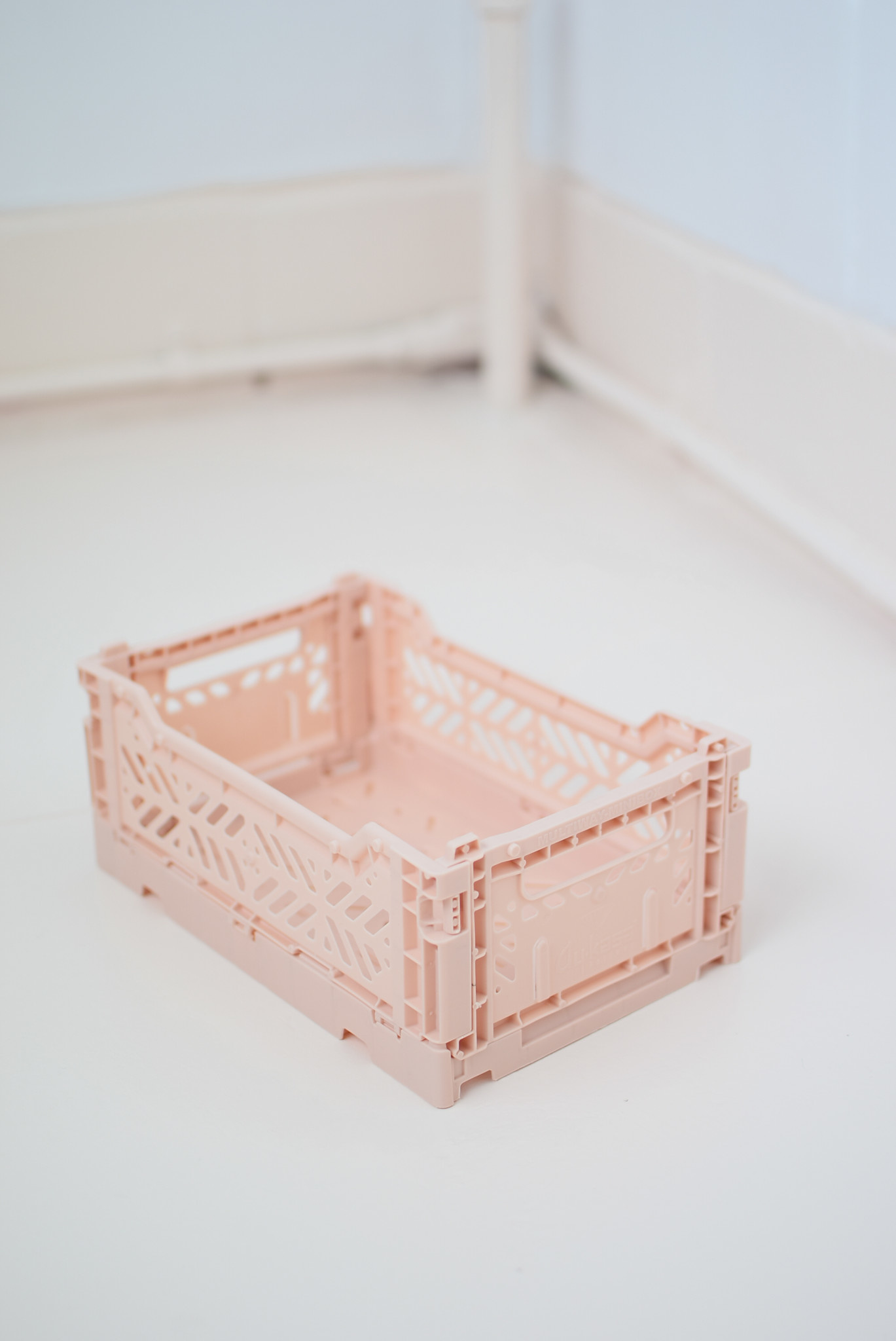 Blush pink crate