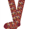 Tranquillo Knee socks - Floral Dark red