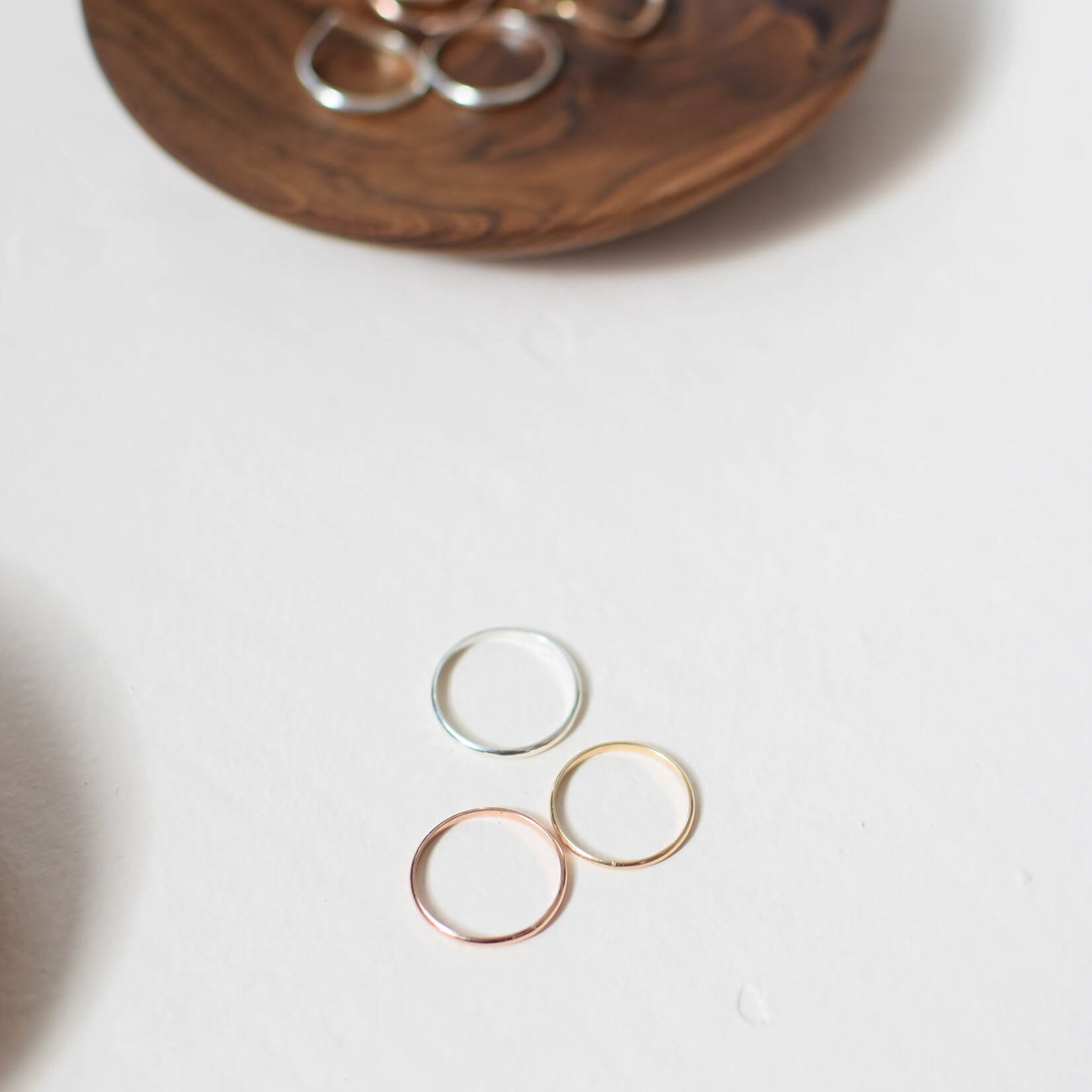 Pink gold ring filled
