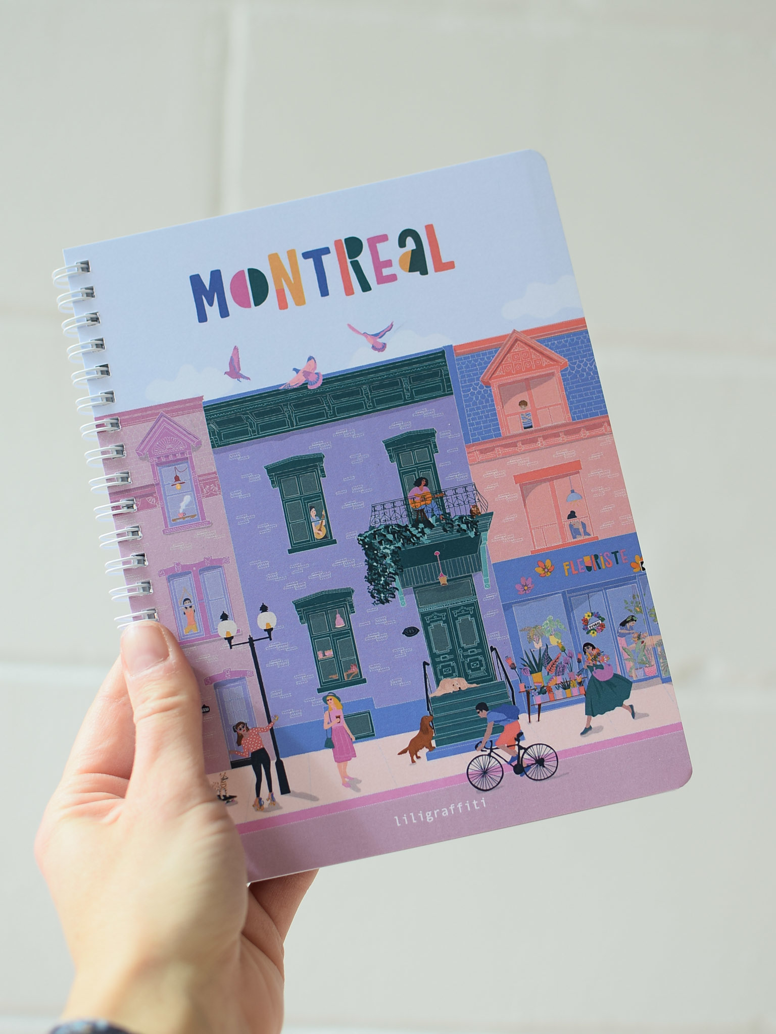 Lili Graffiti Spiral notebook - Montreal