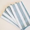 Set of 4 striped towels - Lagoon