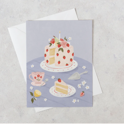 Card - Strawberry cake