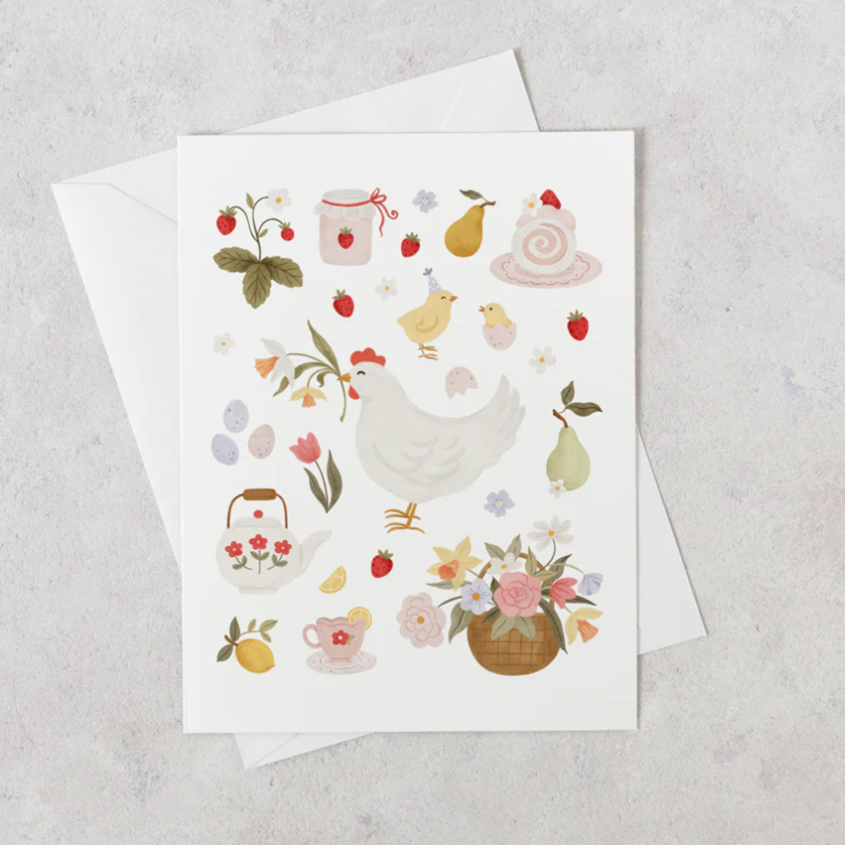 Greeting card - Spring chicken