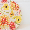 Round Flat Cover Floral Cottage