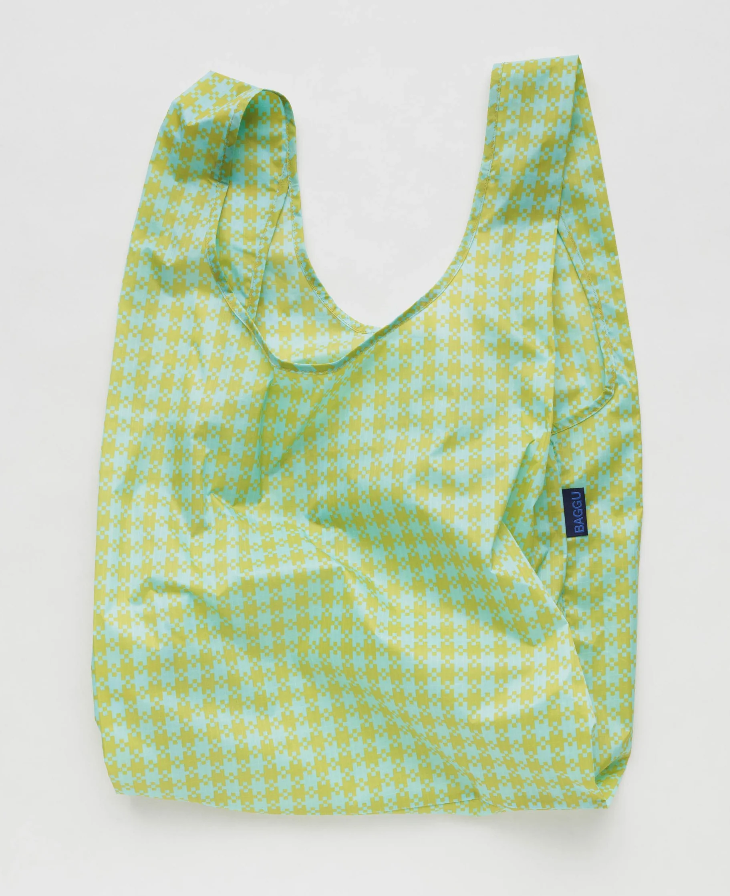 Baggu Baggu reusable bag - Mint Pixel Gingham