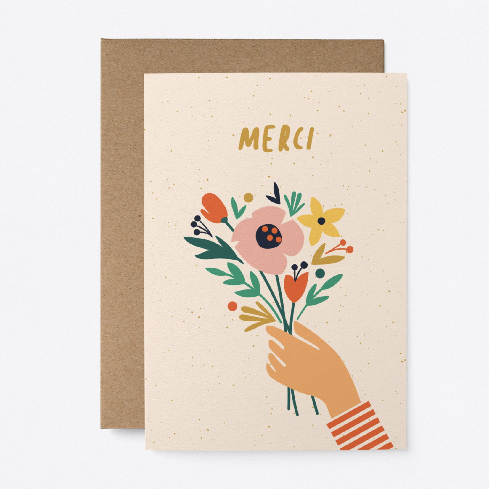 Greeting card - Merci bouquet