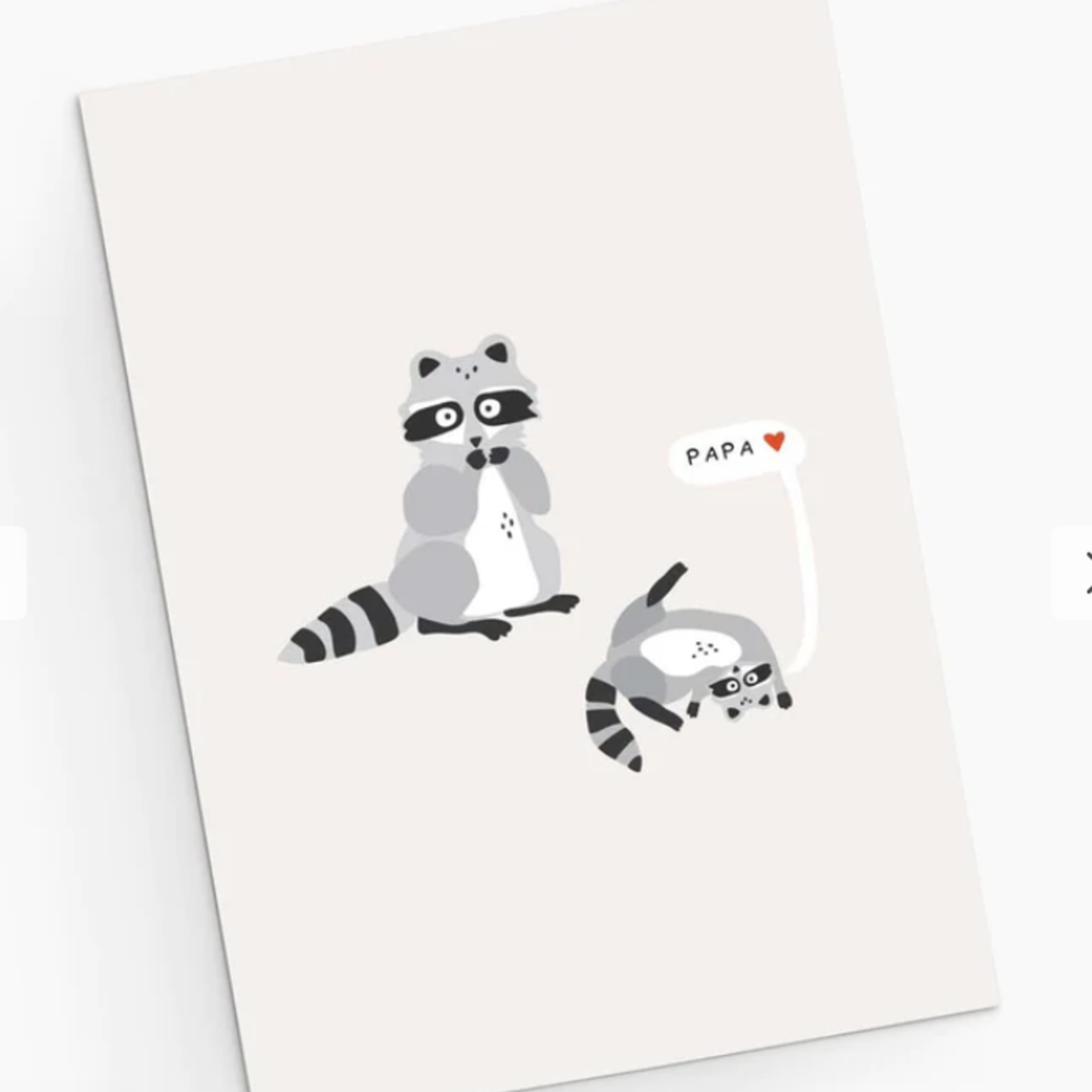 Greeting card - Papa racoon