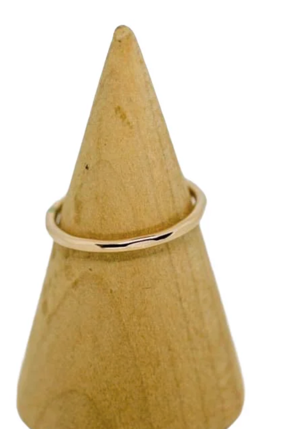 Gold Hammered Ring