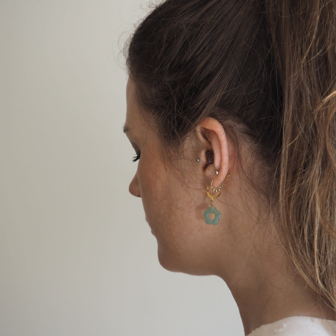 La fleur Jade baby earrings