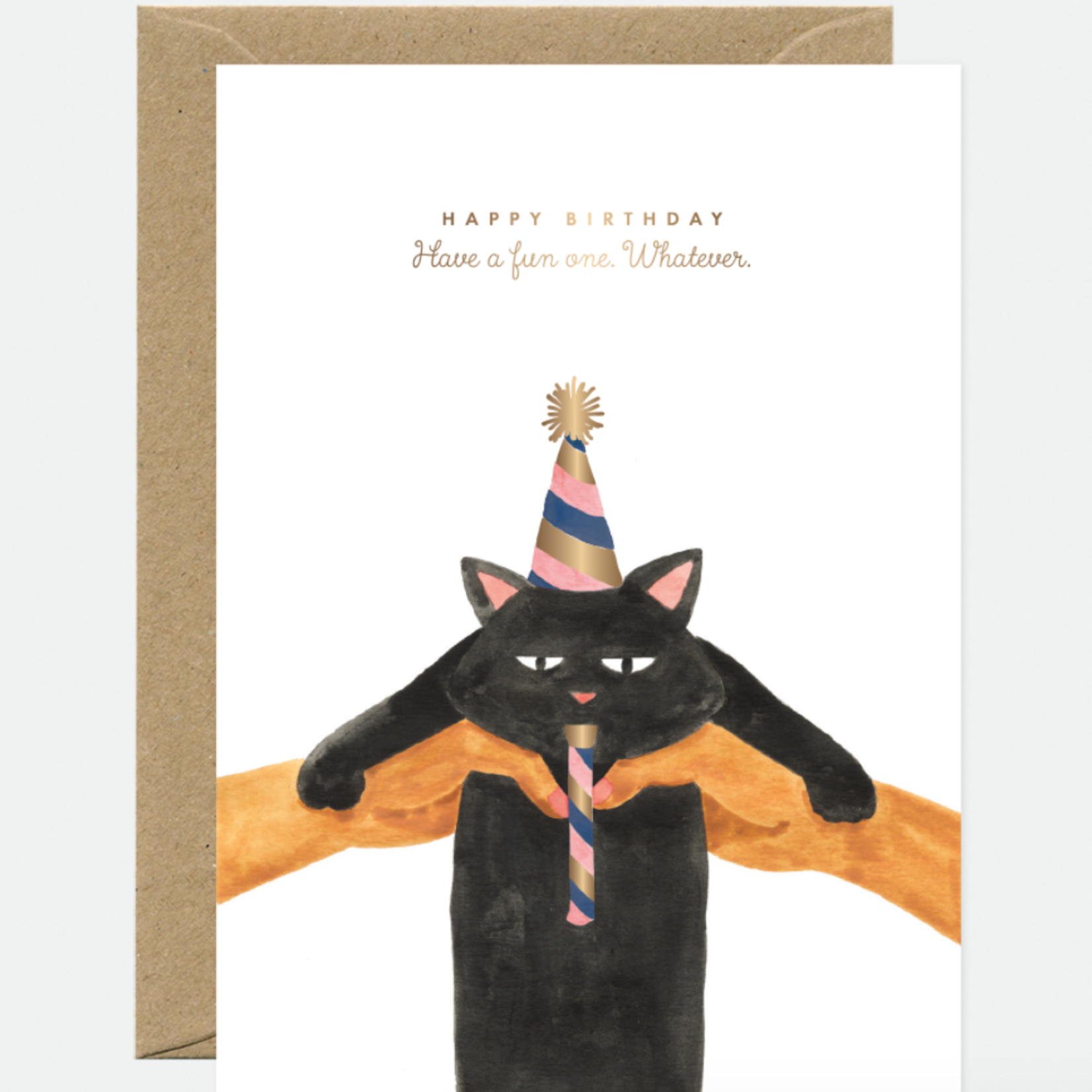 Carte de souhaits - Gold Whatever Cat Bday