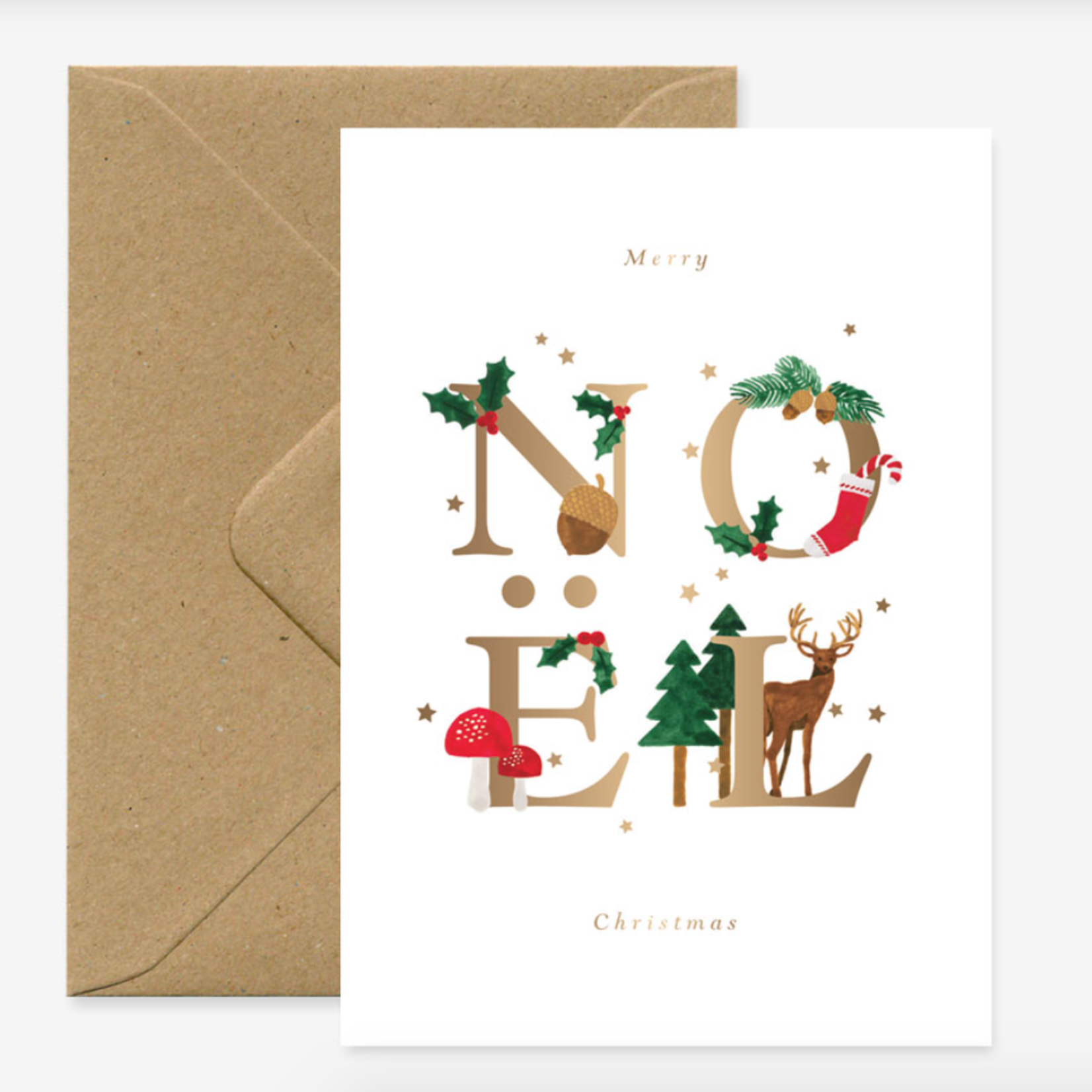 Greeting card - Gold Noël