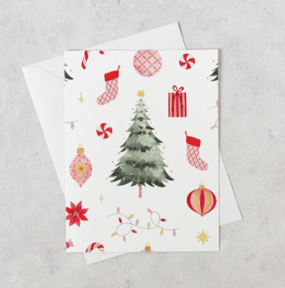Greeting card - Beautiful christmas tree