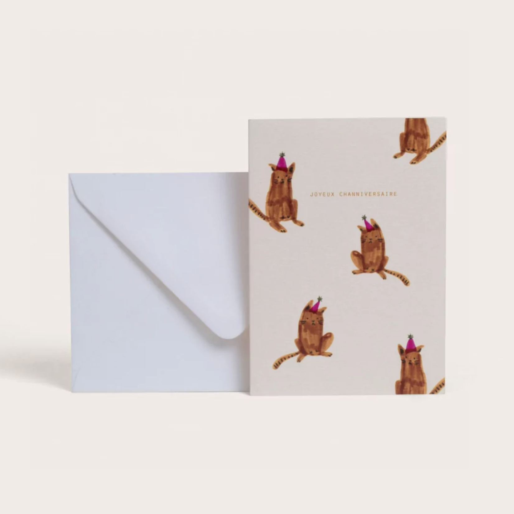Carte de souhaits -  Chats festifs