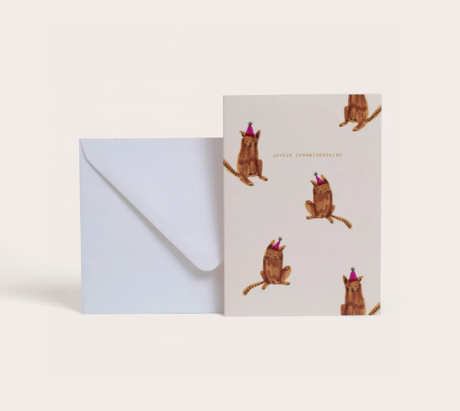 Season Paper Greeting card -  Festive cats