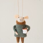 Coffee mouse ornament