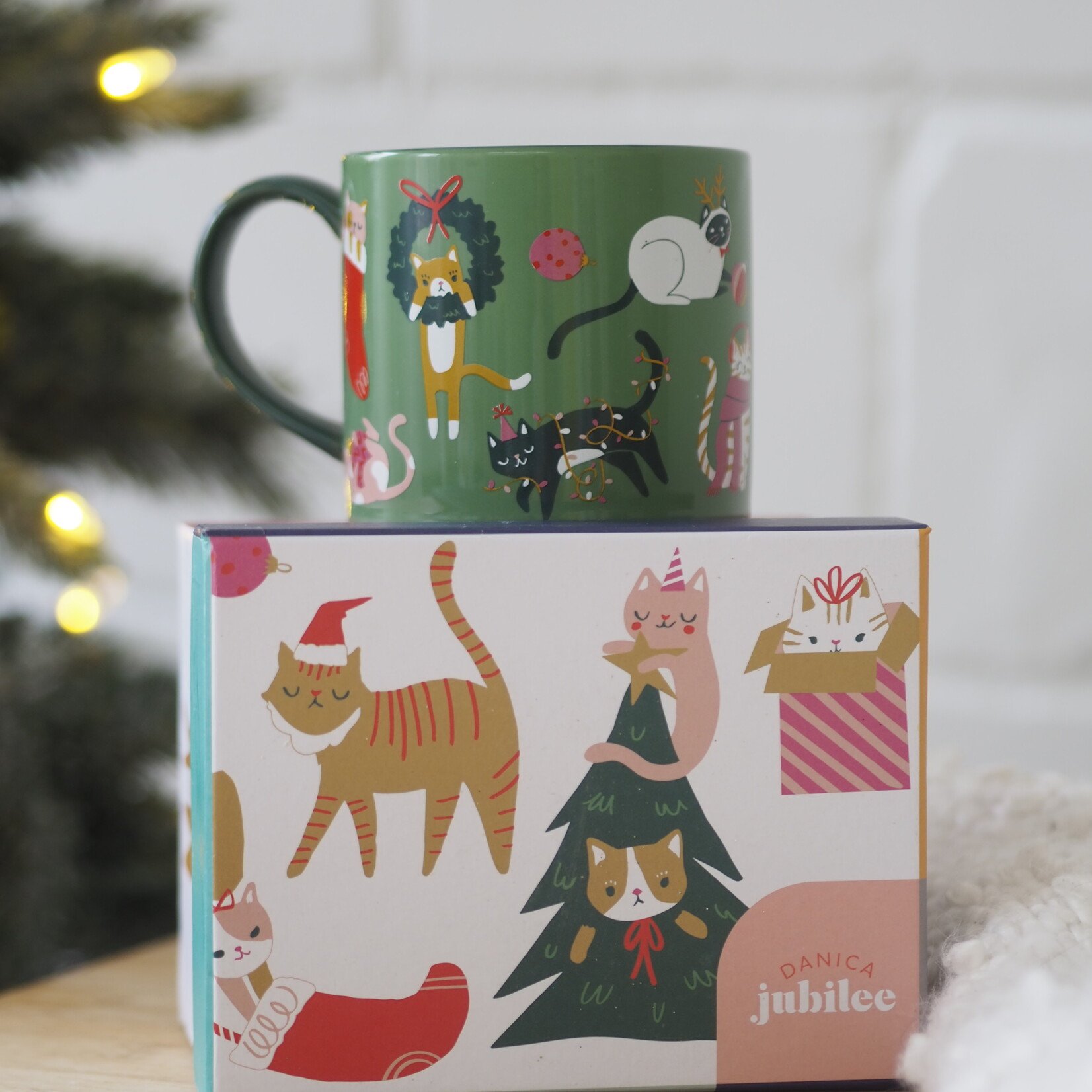 Mug en coffret - Chat Noël