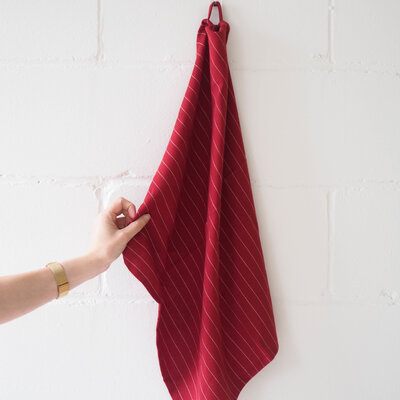 Red cotton linen
