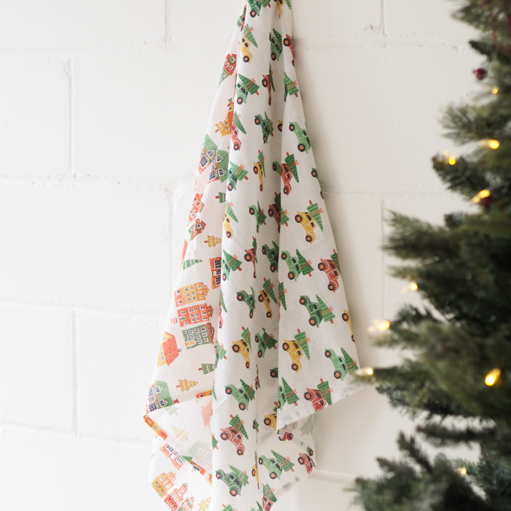 Duo of dishcloths - Christmas village