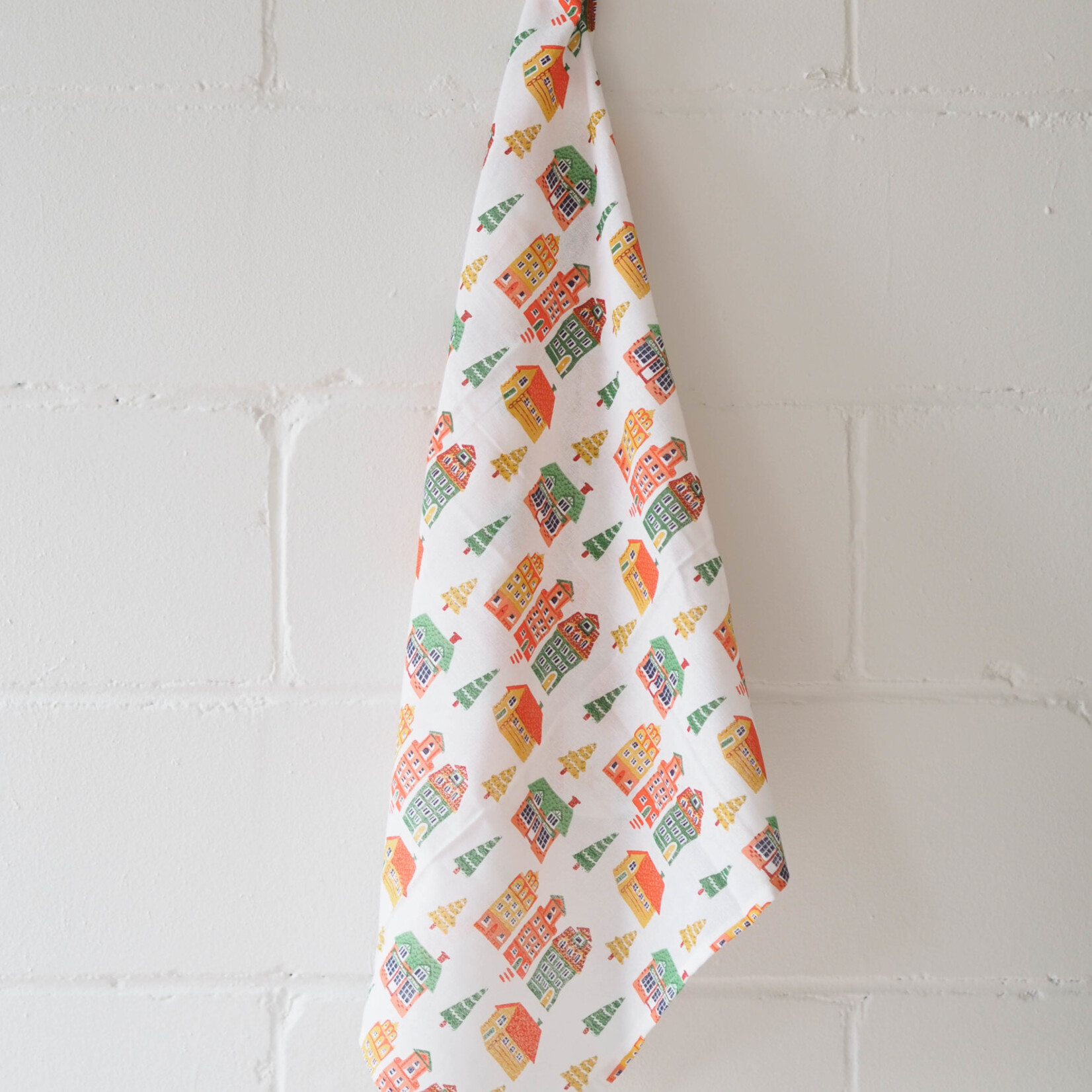 Duo of dishcloths - Christmas village